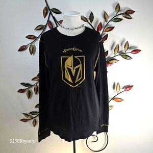 Vegas Golden Knights Black Station Casino Thermal Top & 2 Silver Knight Coozies